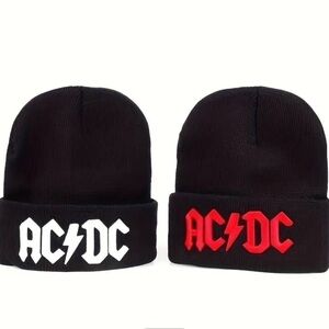 AC/DC Logo embroidered beanie. New
